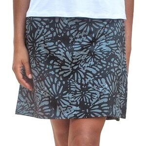 RipSkirt Hawaii Shibori Charcoal Butterfly Print Skirt